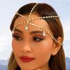 Headgear European And American Trends Fashion Sparkling Crystal Rhinestone Fringed Head Chain Women'S Bridal Wedding Accessories