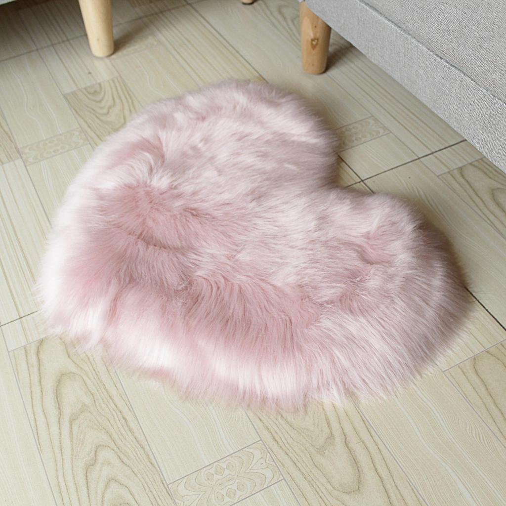 Spot Love Faux Wool Rug, Mattress Blanket, Sofa Cushion, Plush Foot Pad for Living Room, Coffee Table, or Bedroom