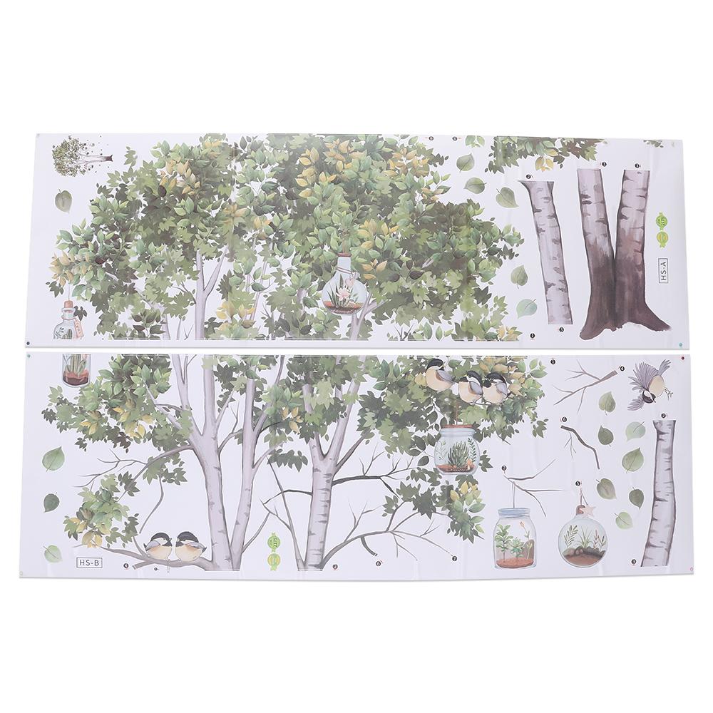 Removable Birch Tree Fresh Plant Wall Sticker PVC Background Plants Playroom Decals Decor  Bedroom