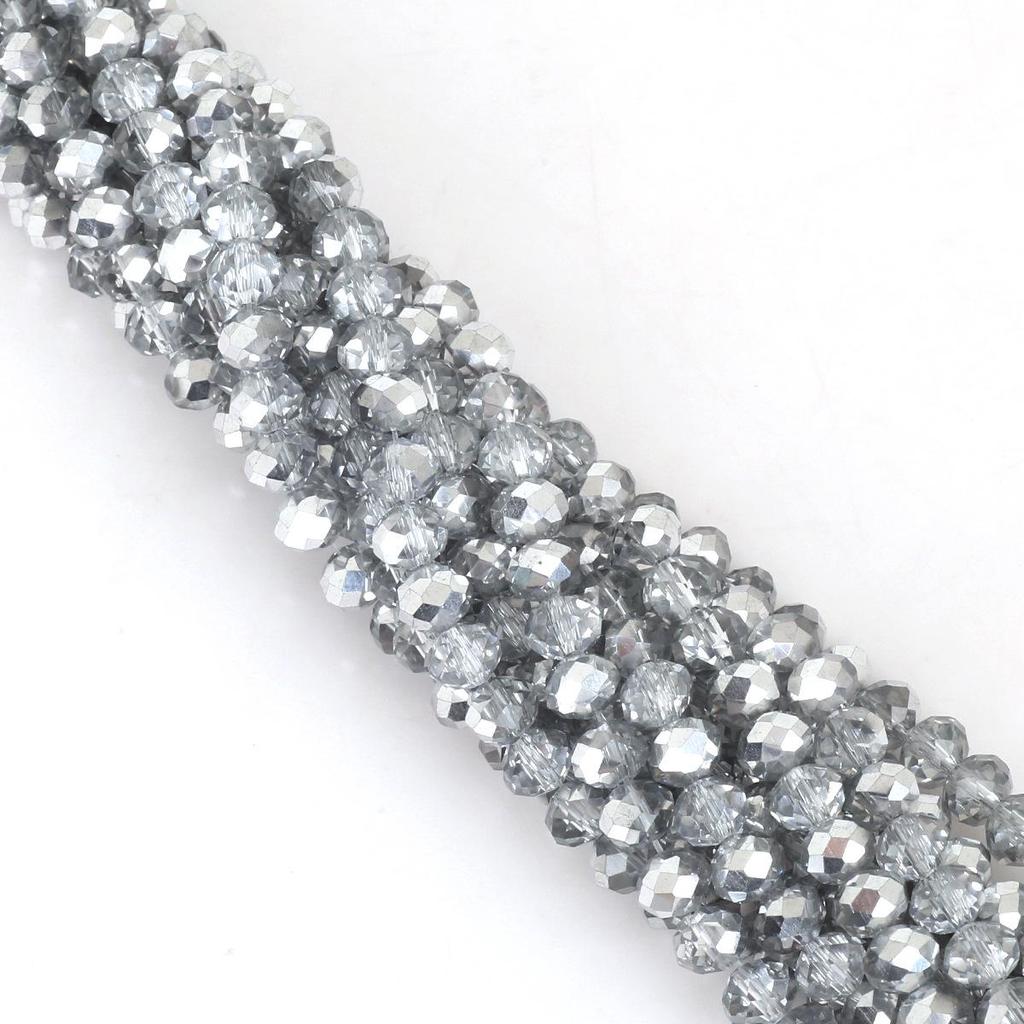 6mm Glas Kristall Hjul Pärlor för DIY Smyckestillverkning - Armband & Halsband Tillbehör