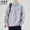 JEEP SPIRIT Men's Polo Neck Long Sleeve T-shirt