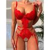 Lace Babydoll Open Bra Set Women's Intimates Sexy Bra G-String & Lingerie Sets Transparent Bralette Set Erotic Sexy Underwear