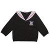 Sanrio Long Sleeve with Kuromi Sailor Charcoal T-Shirt Collar, Baby,