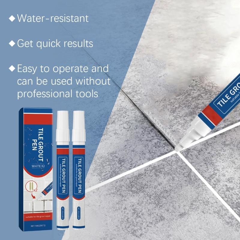 2 szt. Markery do uzupełniania płytek ceramicznych, Linie fug w łazienkach i kuchniach Płytki podłogowe Ściana, Korektor do płytek do łazienki