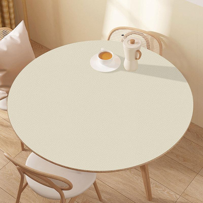 

Ins Solid Color Round Table Cloth Waterproof Oil-proof Wipe-Clean Table Cloth Mats Scratch-resistant Wear-resistant Durable Pad diameter50cm circle