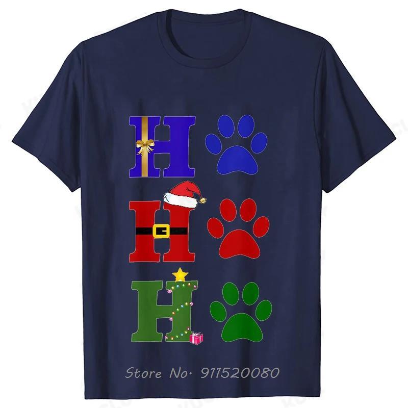 Ho Ho Ho Paw Graphic Oversized Tshirt Christmas Gift Simple Casual Xmas Cotton Tshirt Funny Unisexs Clothing Unisex Tops Tees