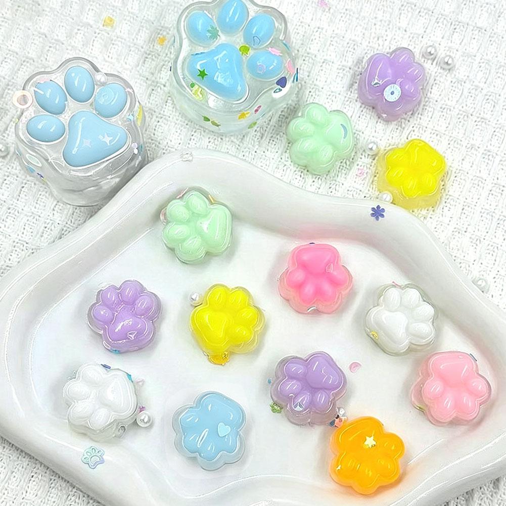 Multifunctional Cat Paw Squishy Toys Transparent Glow In The Dark Soft TPR Stress Relief Fidget Toys 1 Set For Kids Holiday Gift