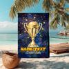 1PC Custom Name Golden Trophy Celebration Beach Towel Highly Absorbent And Sand-Resistant Towel for Swimming, Pool, Yoga, And Travel Lightweight