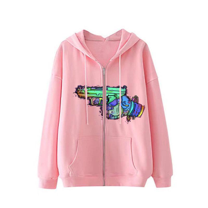 

Diablo стиль хип-хоп готический Harajuku Y2K Мужская толстовка с принтом пистолета пара на молнии куртка Harajuku толстовка XXXL