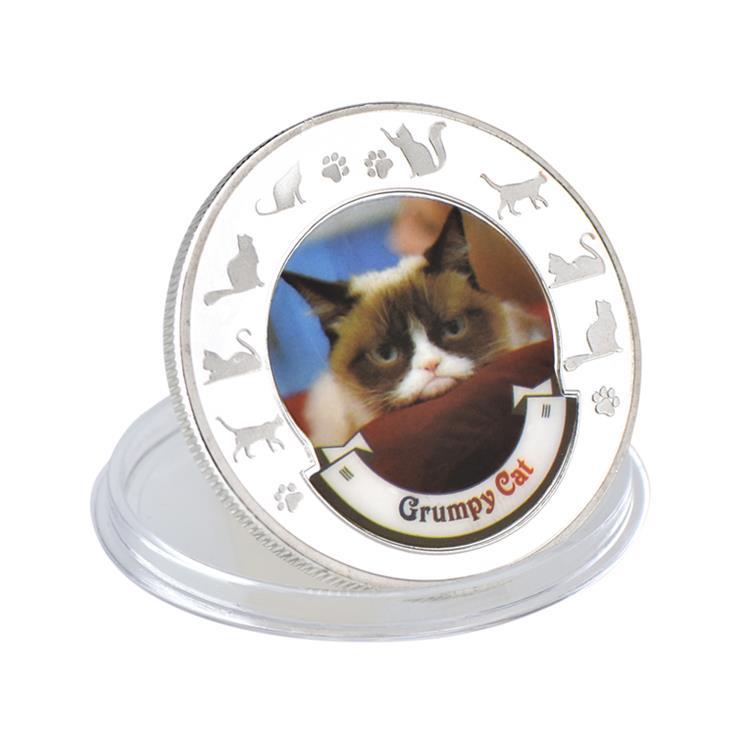 Metal coin pet cat commemorative medal, collectible coin