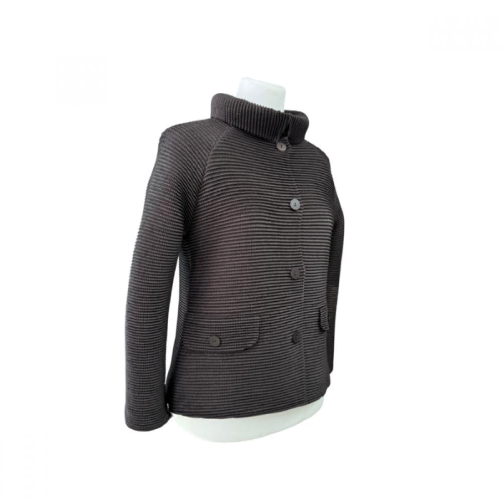 La Vita Junko Small Roll colLar Layered Pleated Jacket Ltsjk009