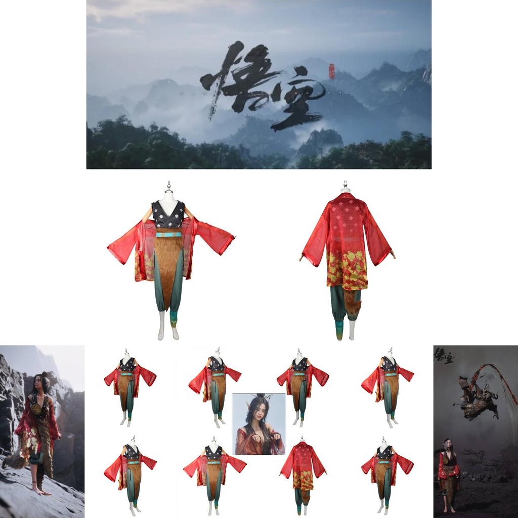Charming Anime Black Myth Wukong Fox Spirit Pingping Cosplay Outfit For Magical Roleplay