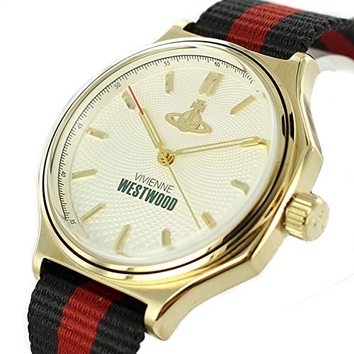 Vivienne Westwood Men's and Women's Unisex Gold Fabric Strap Watch, VV227CPBK [Parallel Import]