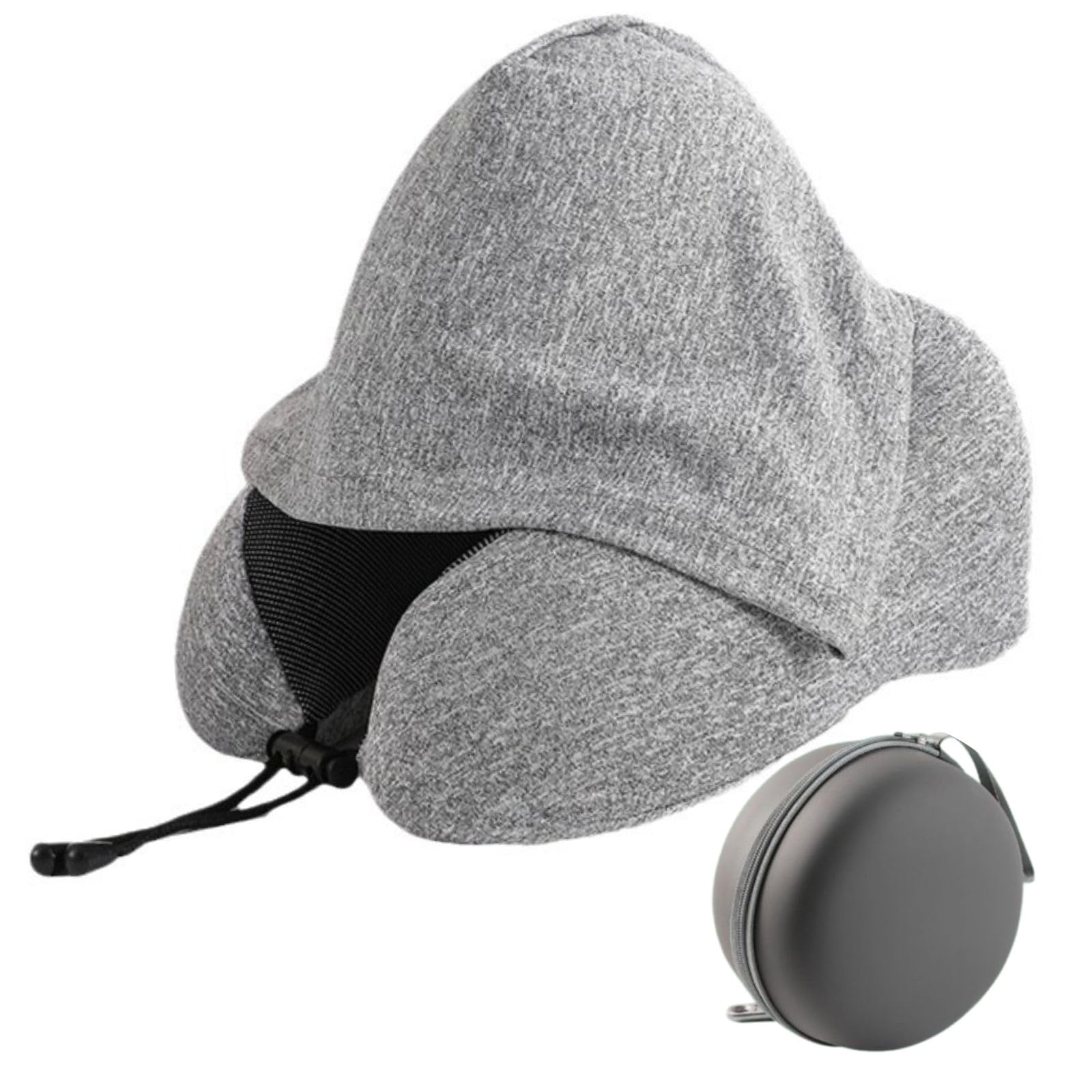 

Neck Pillow with Memory with Storage Neck Travel Pillow for and Designed for a Comfortable Sleep K-AAFY Hood, Foam, Compact, Portable, Case, Relief, серый