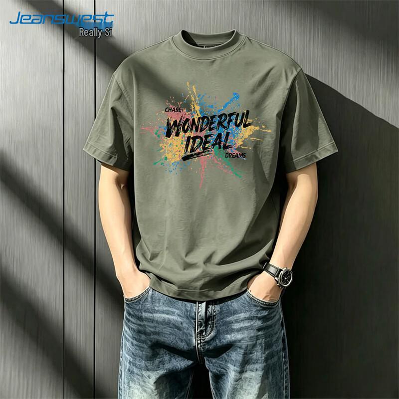Jeanswest Men s Pure Cotton Splatter Print T-shirt XL