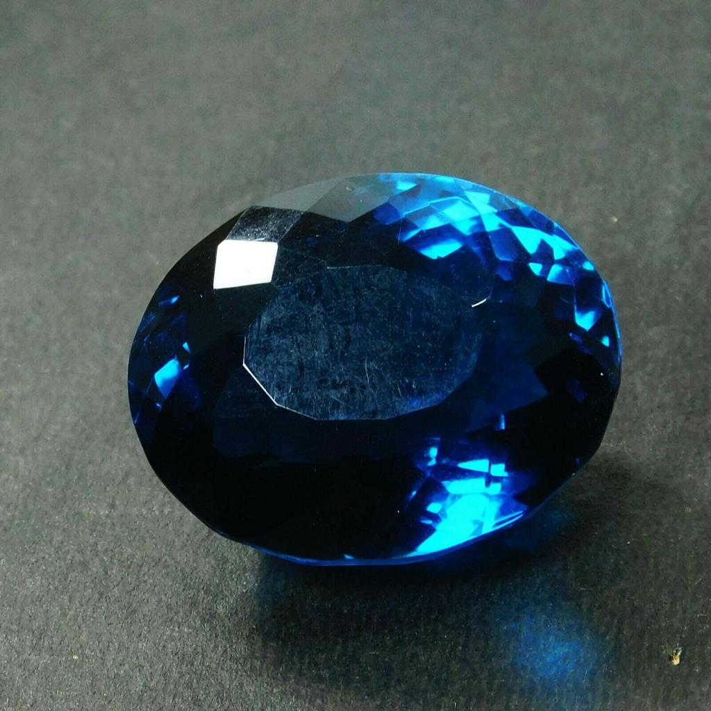 Teal Blue Sapphire 40.00 Ct Flawless Ceylon Oval Cut Loose Gemstone CERTIFIED AU-60 004 002