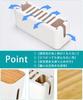 APPROCE Cable Power Strip Storage Cable Wooden 3 Large Box, Case, Concealer, Board, Resin, Outlets, White,