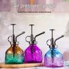 Embossed Retro Glass Spray Bottle - Small Pressure Watering Can for Flowers