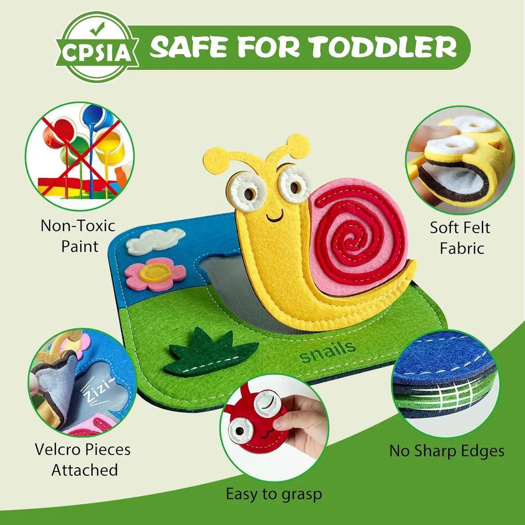 Montessori Spielzeug Giraffe Beschäftigt Bord 3D Filz Buch Für Feine Motor Fähigkeiten Frühen Bildung Gewohnheiten Wissen Entwicklung