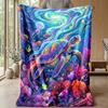 Underwater Fantasy Turtle Theme blanket Lightweight Warm Flannel Blanket Decorative Throw Blanket for Home Decoration
