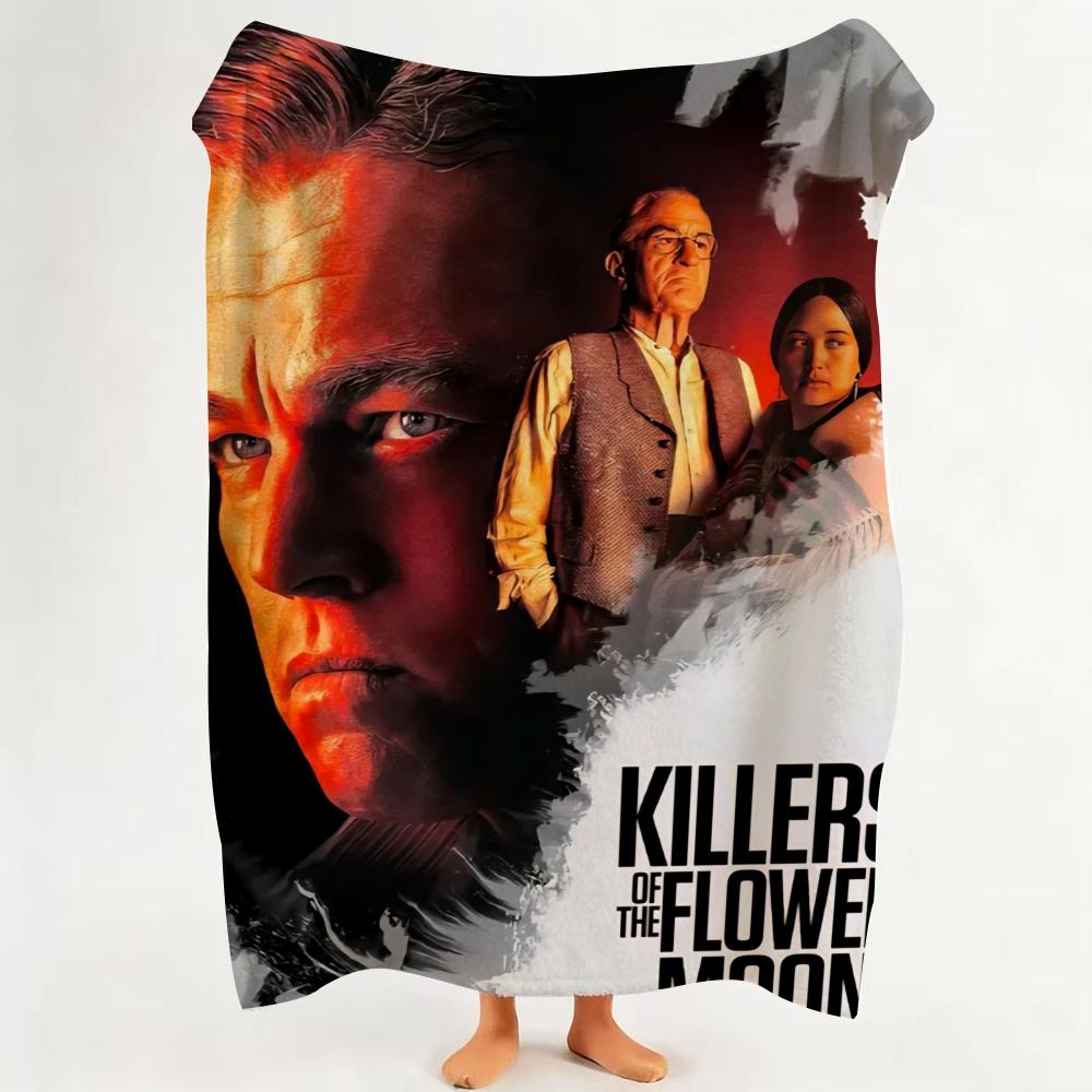 Movie K Killers o of t the F Flower M Moon Throw Flannel Throw Blanket Suitable for Sofa Living Room Bedroom