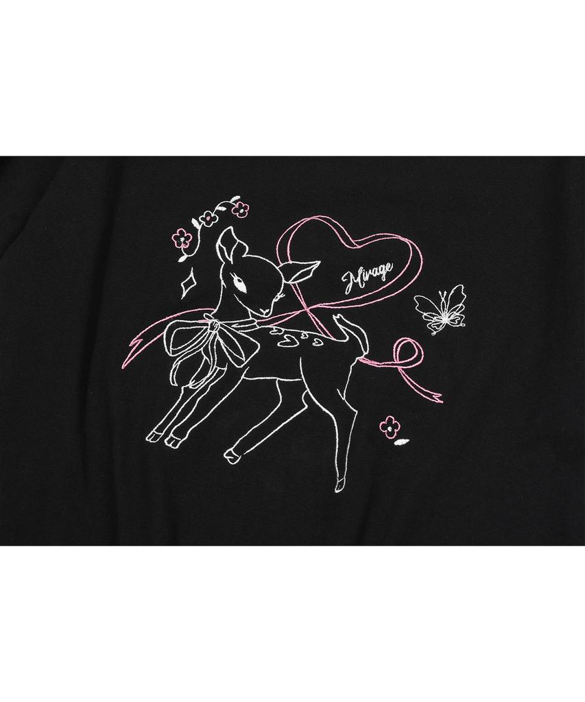 CPGN STUDIO Dear Bloom Crop Short Sleeve Tee Black
