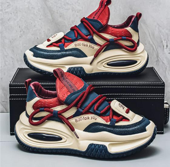 Men's Spring Height-Boost Running Shoes - Durable Sole, Fashionable Sports Style, Versatile Campus Sneakers