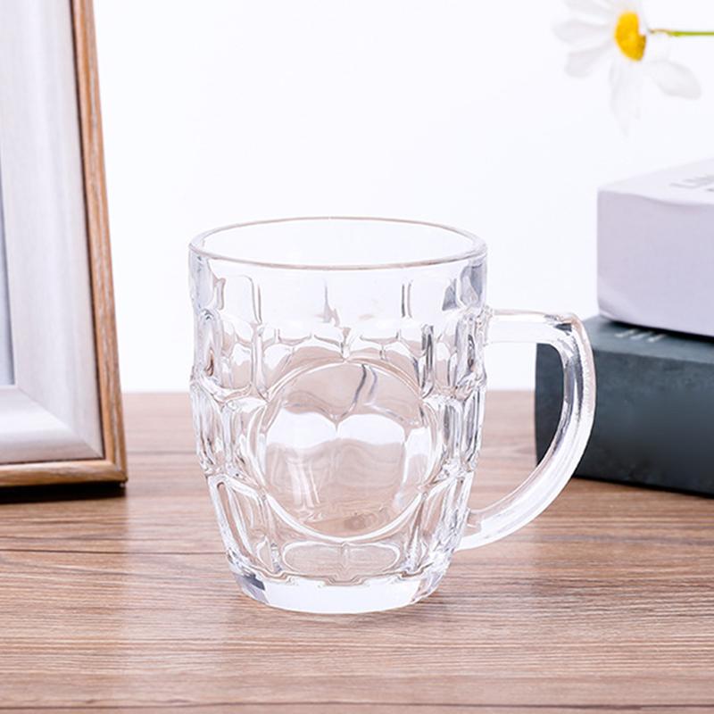 260ml Beer Mugs Glass Cup for Bar Household Restaurant Creative Glasses Drinking with Handle Whiskey Glass Transparent Juice Cup