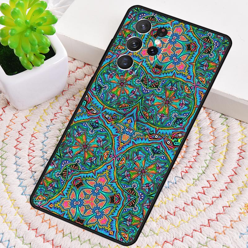 Bohemian Stil Handyhülle für Samsung Galaxy note 10 pro S26 Ultra S23 S24 FE S25 S21 S22 PLUS stoßfest Hülle
