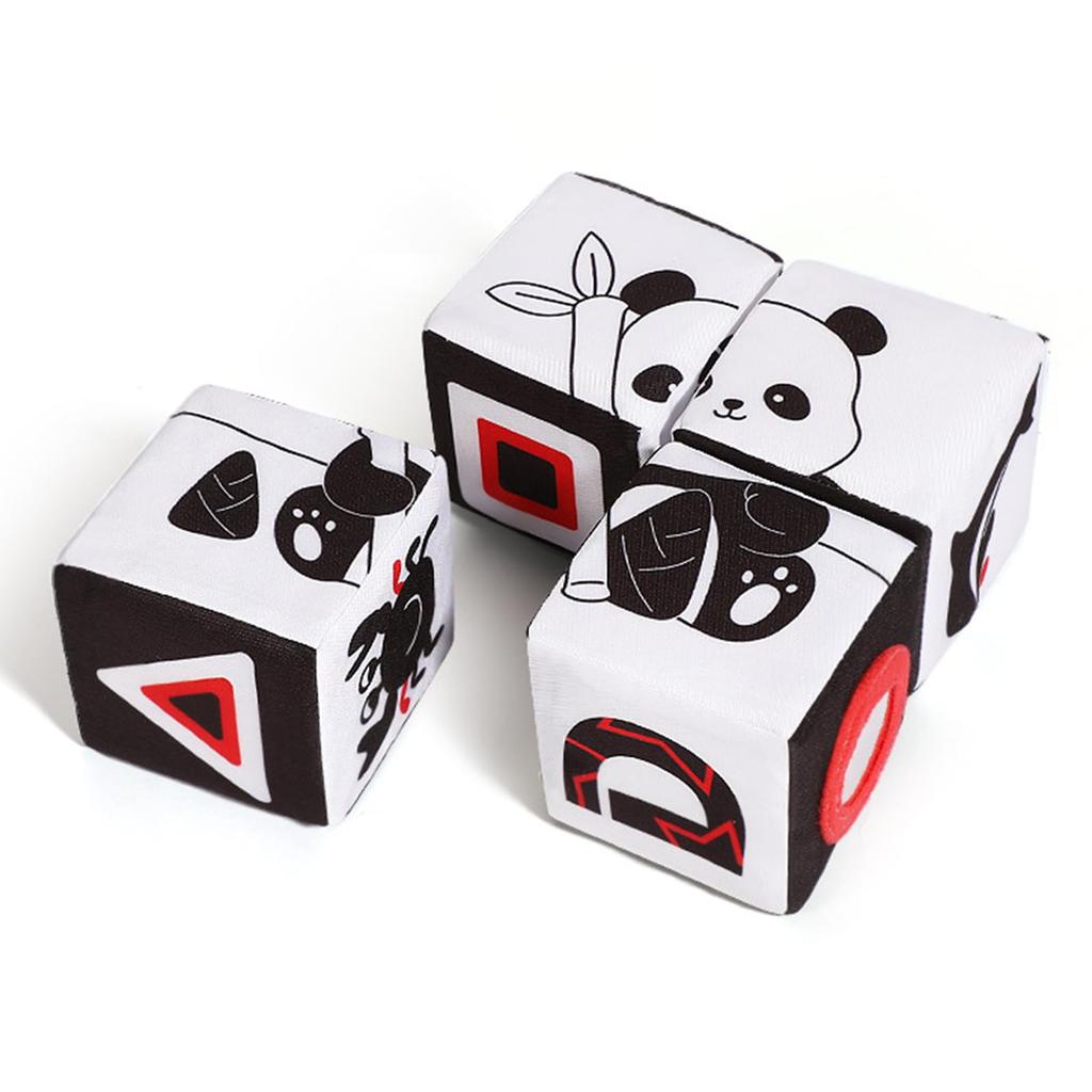 Make Soft Fabric Building 4 Easy to Fingertip Color Spatial Baby Gift Let's Blocks, Pieces, Soft, Lightweight, Sound-Making, Throw, Washable,