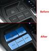 For Toyota RAV4 2019-2024 5X Aluminum Blue Gear Shift Box Panel Sticker Trim
