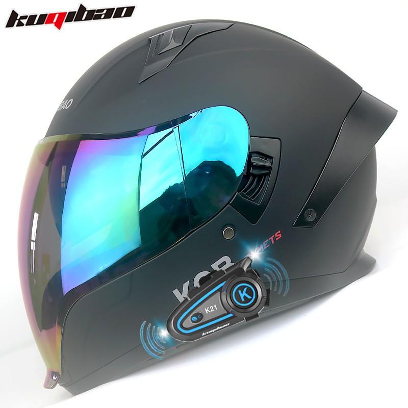 Full Face Motorcycle Helmet Dual Visor 3C Certified Lightweight All With Bluetooth