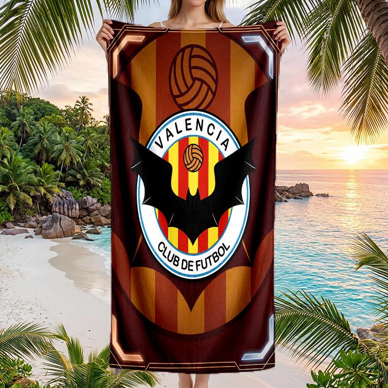 Valencia FC print Quick Dry Beach Towel Microfiber Absorbent Portable Travel Swimming Towel