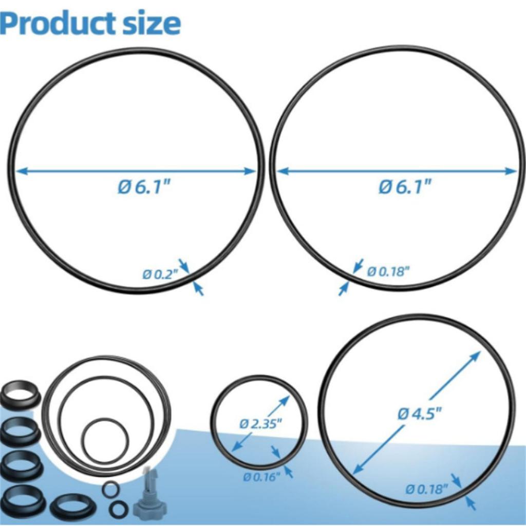 Kit di riparazione guarnizione per pompe filtro a sabbia con O-ring, guarnizioni e valvole di sfiato per guarnizioni motore pompe piscina