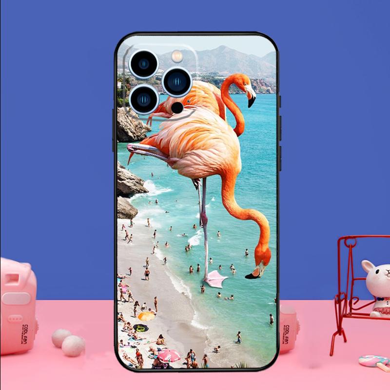 Rosa Roter Flamingo Handyhülle Für iPhone 17 16 15 14 13 11 12 Pro Max Plus 13 12 mini 16e 17 Air Bumper Hülle