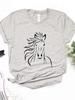 Horse Lover Print Women T Shirt Short Sleeve O Neck Loose Women Tshirt Ladies Tee Shirt Tops Clothes Camisetas Mujer