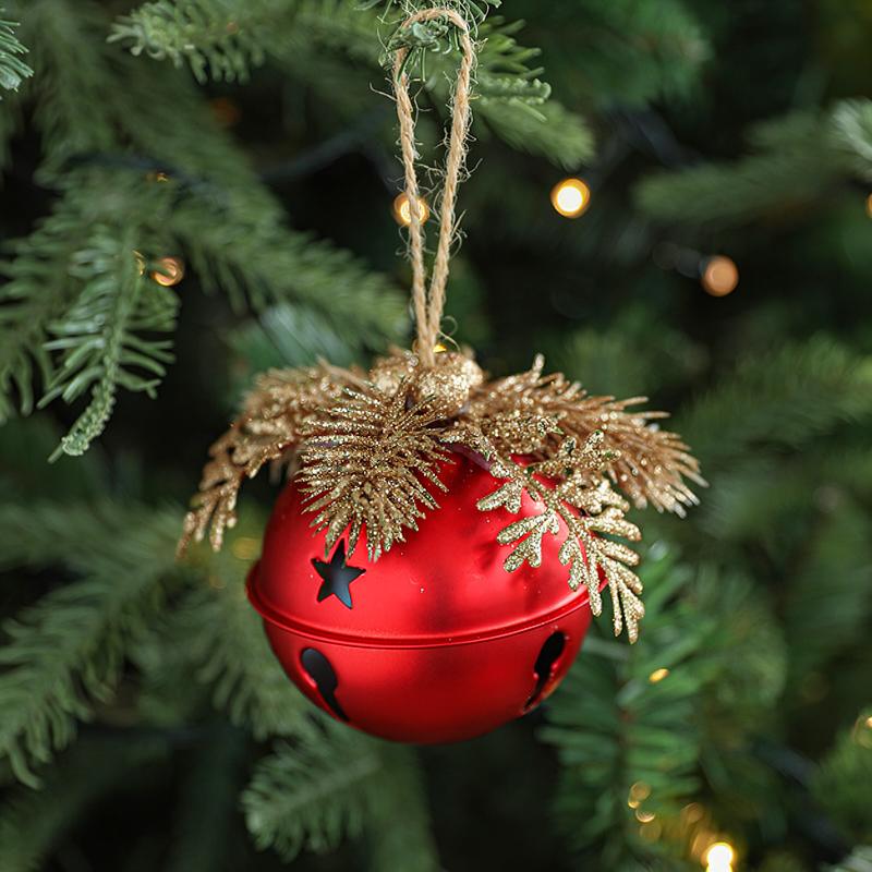 Holiday Tree Hanging Ornament Bell Pine Cone Red Berry Pendant For Festive Seasonal Interior Decoration