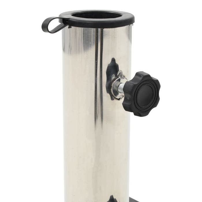 Socle de parasol - vidaXL - 45065 - Granit 28,5 kg - Carré Noir - Dimensions 45x45x5 cm