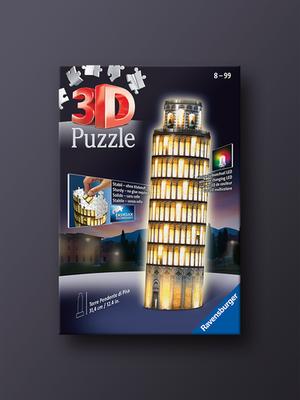 Ravensburger 3D Puzzle: Leaning Tower of Pisa LED, 221 Pieces