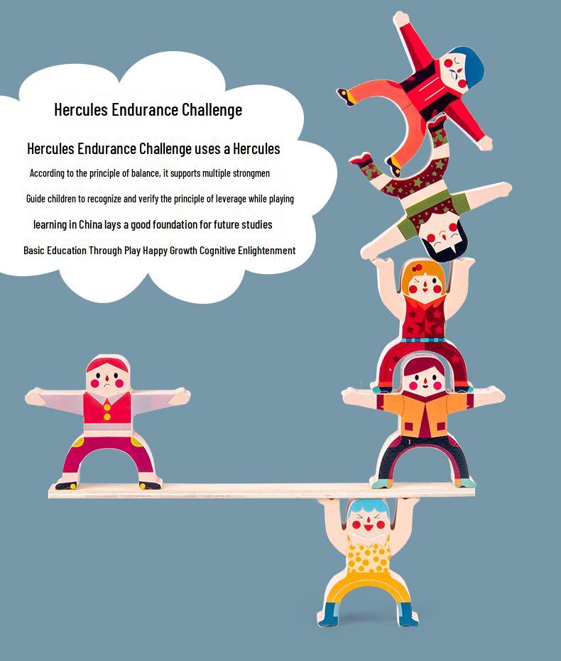 Strongman Stacking Blocks: Educational Balance Toy for Kids and Parents