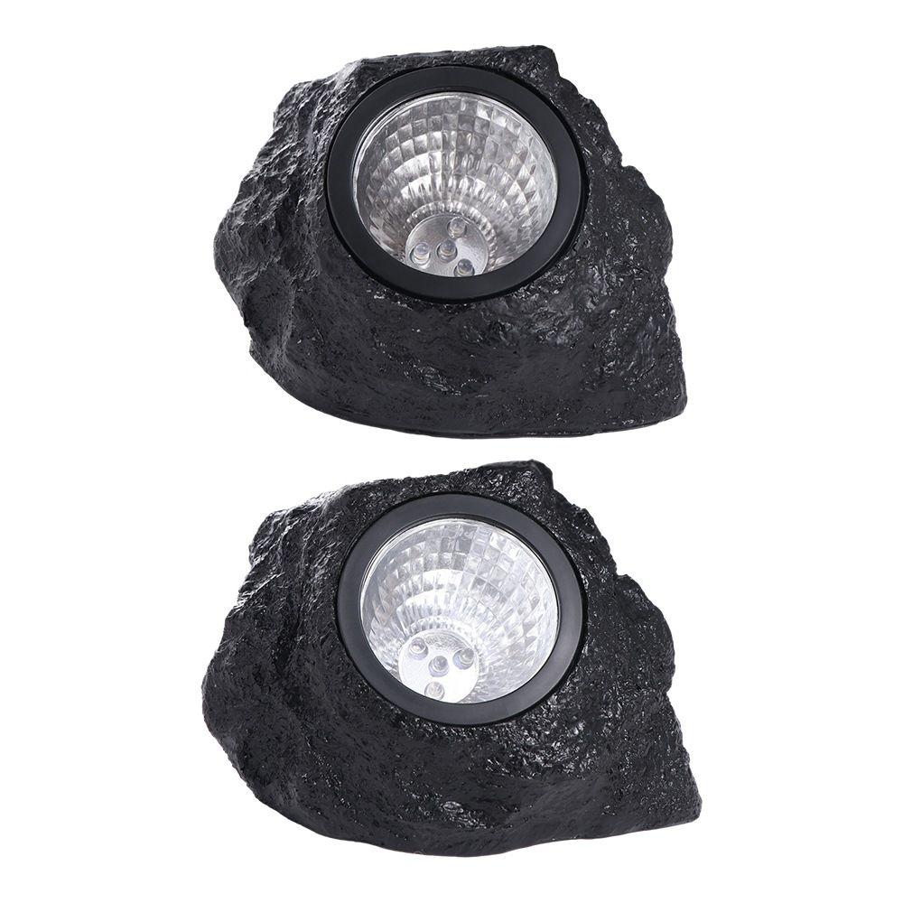 Warm Light Spotlight Solar Stone Light Waterproof Energy-Saving Solar Rock Lamp LED Resin Lawn Lamp Courtyard