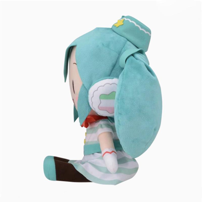 Miku Fuwa Petit Stewardess Air Hostess 32cm Sitting Plush Doll Authentic Genuine Original PP Cotton Filled Stuffed Toy