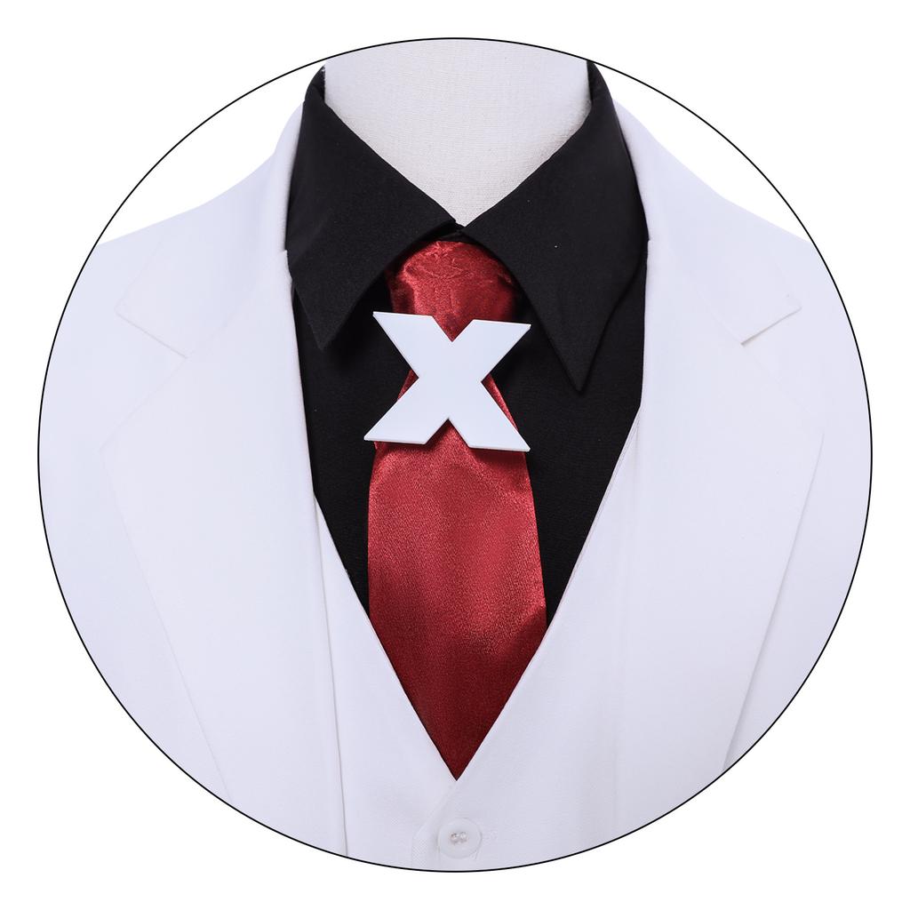 New convex hero Xcos clothing lucky green Xcosplay clothing white suit two-dimensional animation clothing