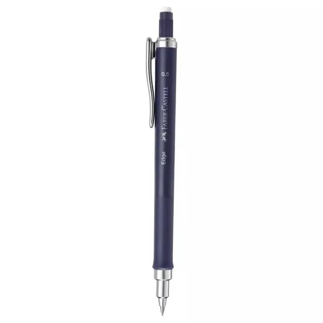 Unreleased In Mechanical Pencil with Edge Rotating Eraser Dark [Rare, Japan] Faber-Castell 0.5mm (0.5mm, Blue)