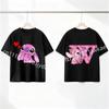 Stitch Angel Letter A-Z Cartoon Black Kids Pink T Shirt Summer Cute Boys and Girls Short-Sleeve Top Casual Breathable Clothing
