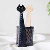 Wooden Cat Ruler: Korean Creative Animal Student Stationery & Planner Tool