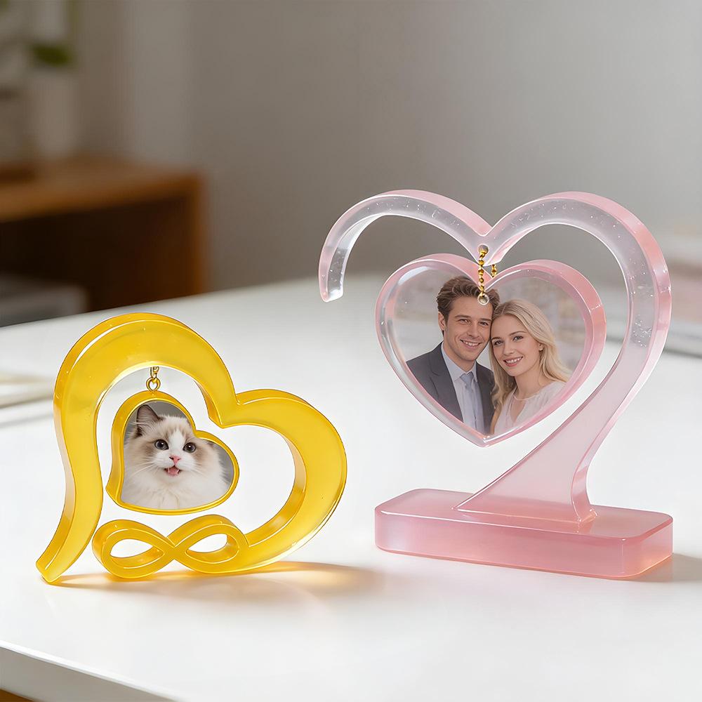 Diy Epoxy Resin Mold Multifunctional Heart-Shaped Frame Mold Love Heart Photo Frame Picture Frame Silicone Mould