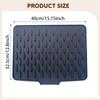 Silicone Dish Drying Mat Avoids Water Build Up Refrigerator Sturdy Heat Resistant Insulation Pad Drain Pad Dish Drying Pad