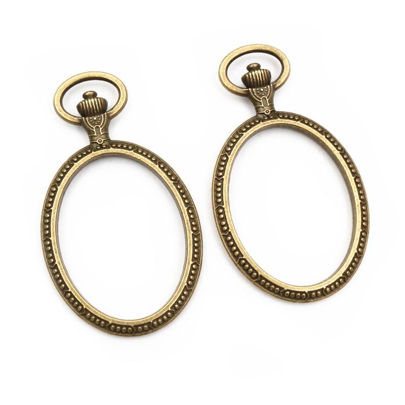 

5pcs 30x40mm Inner Size Oval 65x38mm Hollow Antique Silver Plated Bronze Classic Cabochon Base Setting Charms Pendant DIY бронзовый