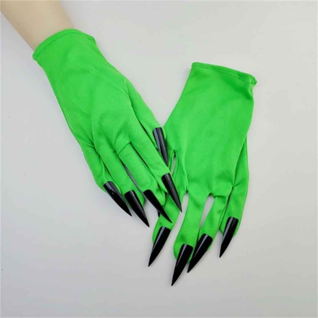 Realistic Long Nail Claw Gloves Perfect for Halloween and Costume Parties Comfortable Short Gloves for Adults and Teens